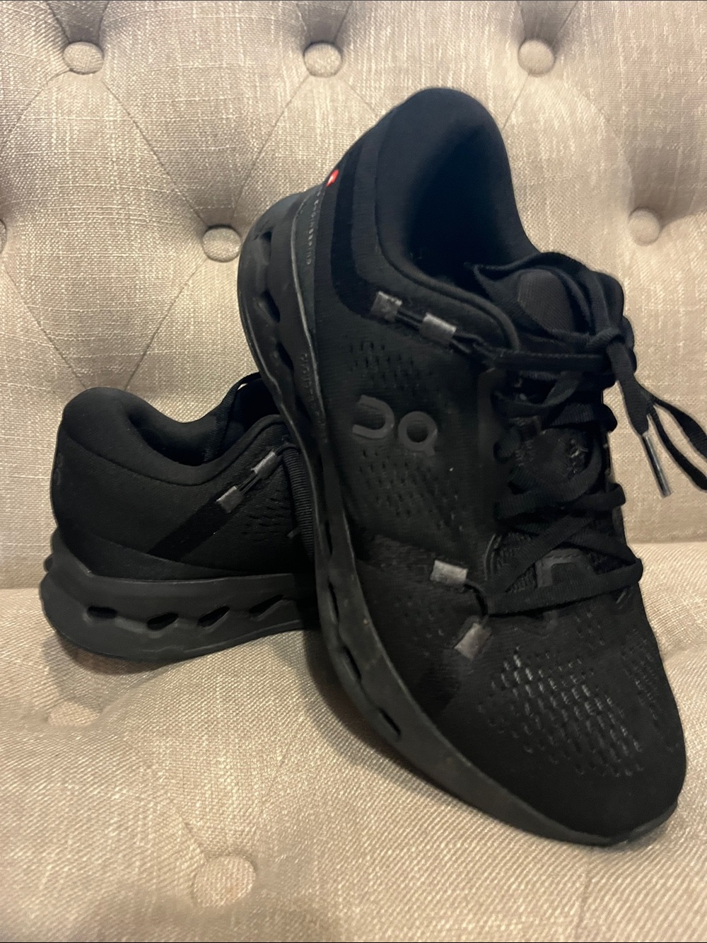 On Running Men's All-Black Athletic Running Shoes